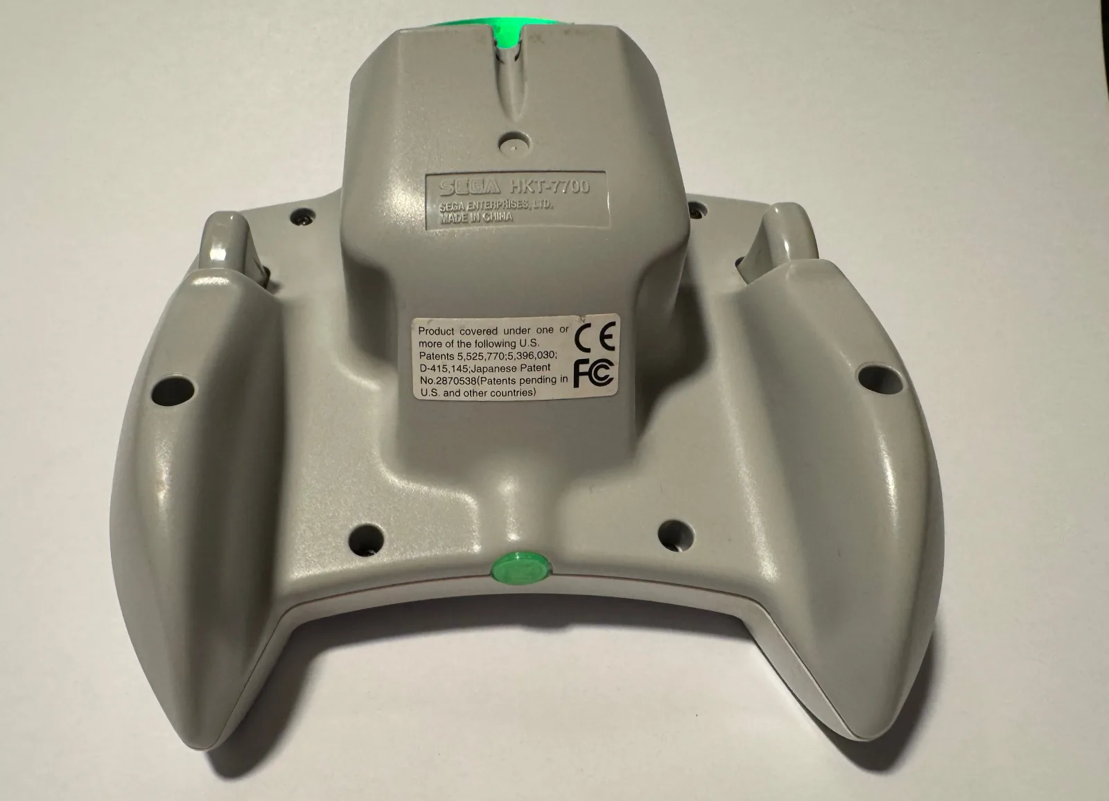 Back of the controller with the Pulsar adapter seated in the expansion bay