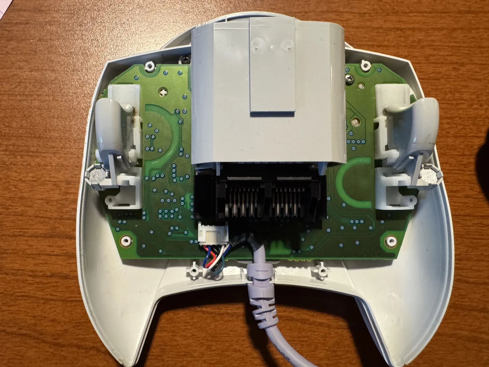 Open Dreamcast controller with its original cable still connected